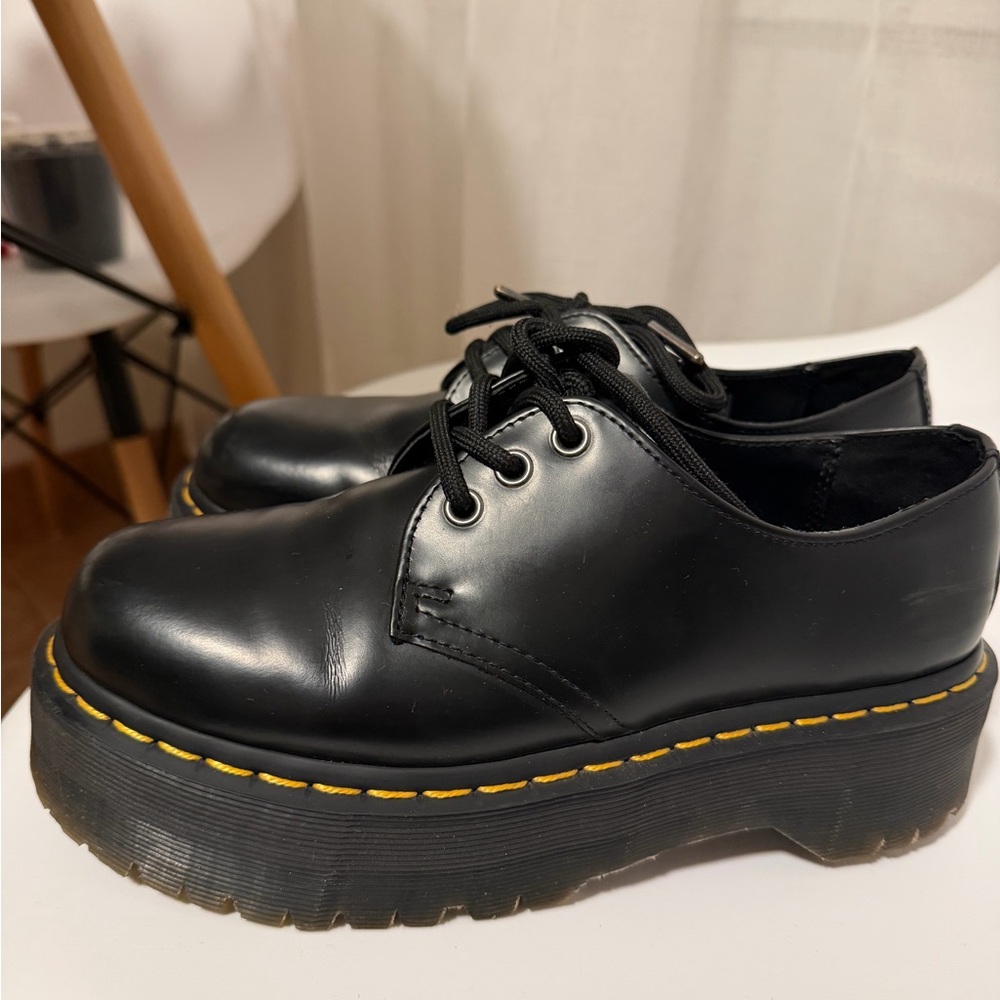 Dr. Martens 1461 Quad Smooth Leather Platform Shoes